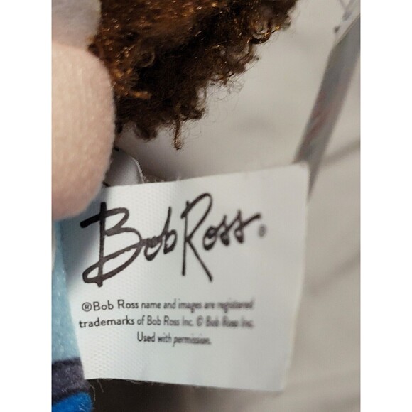 Bob Ross With Paint Brush And Pallette Fiesta Plush 6.5" Stuffed Animal - Picture 8 of 16